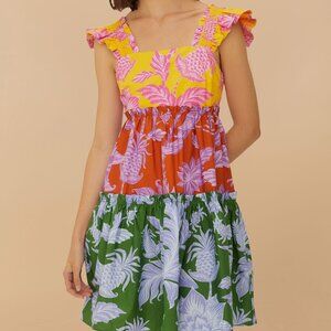 FARM Rio Mixed Tropical Swing Mini Dress